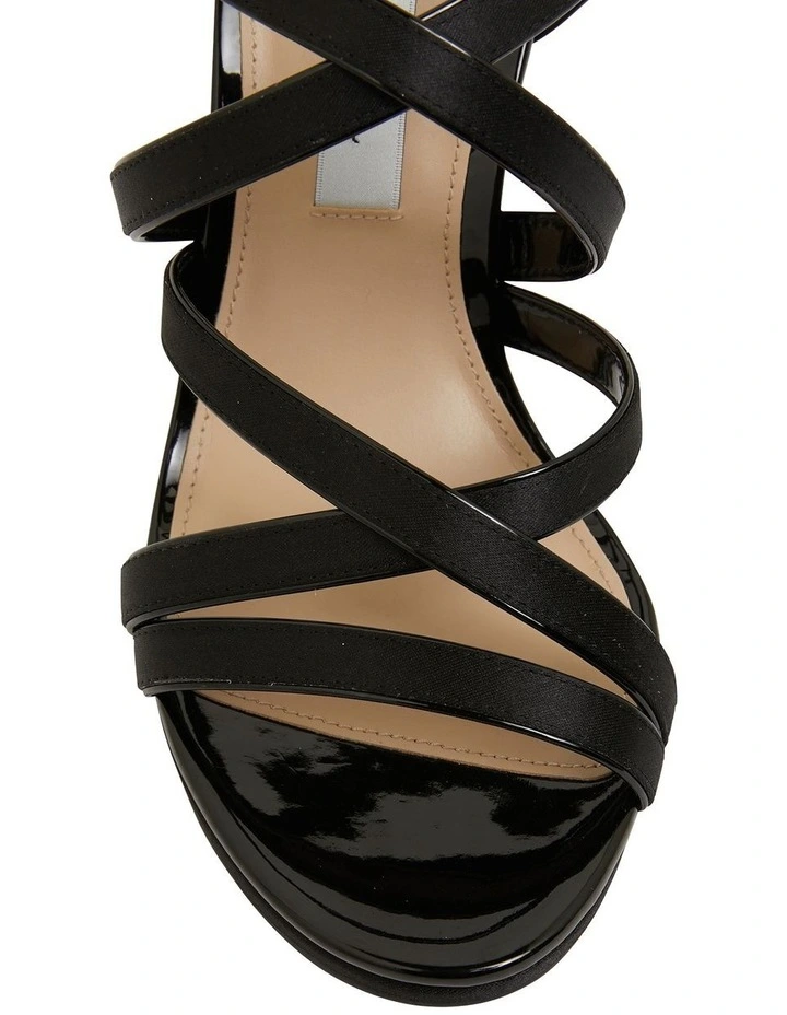 Reatha Noir Satin Sandals image 6