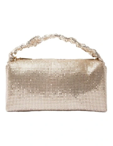 Trixie Bag in Light Gold Mesh