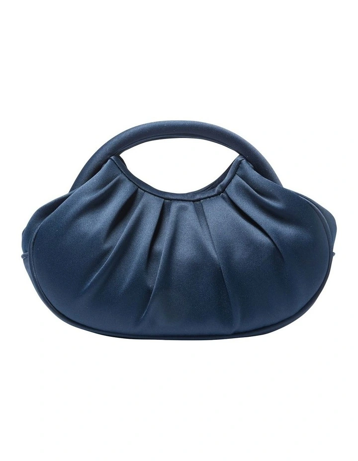 Bren Evening Bag in Navy Satin image 1