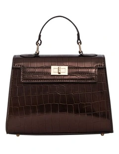Gemini Bags in Chocolate Croc