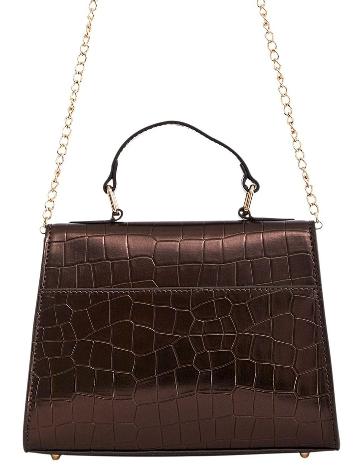 Gemini Bags in Chocolate Croc image 3