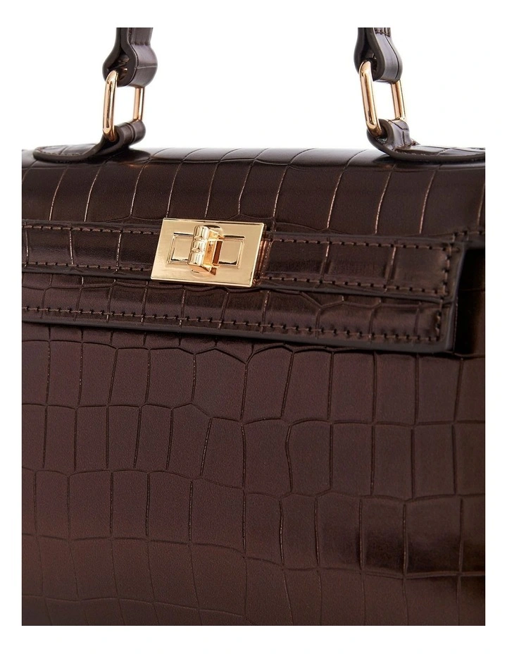 Gemini Bags in Chocolate Croc image 4