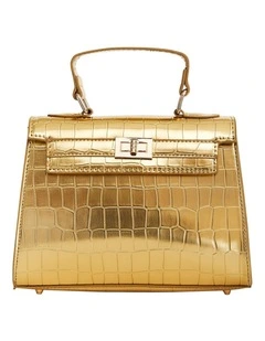 Gemini Bags in Gold Croc