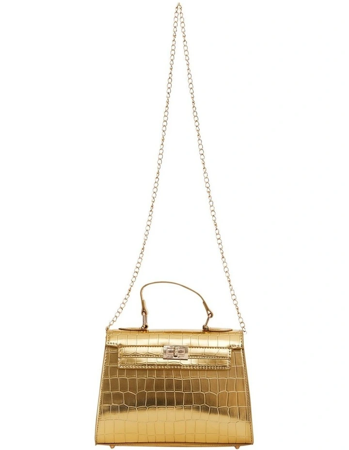 Gemini Bags in Gold Croc image 5