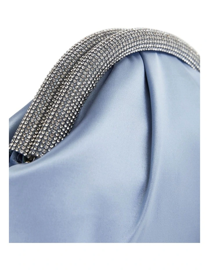 Jane Bags in Icy Blue Satin image 3