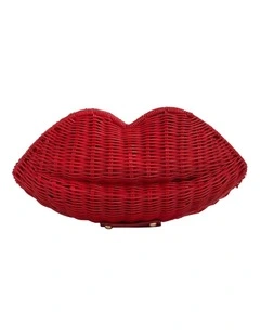 Kiss Bags in Red Rattan