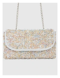 Cerise Evening Bag in Silver Multi