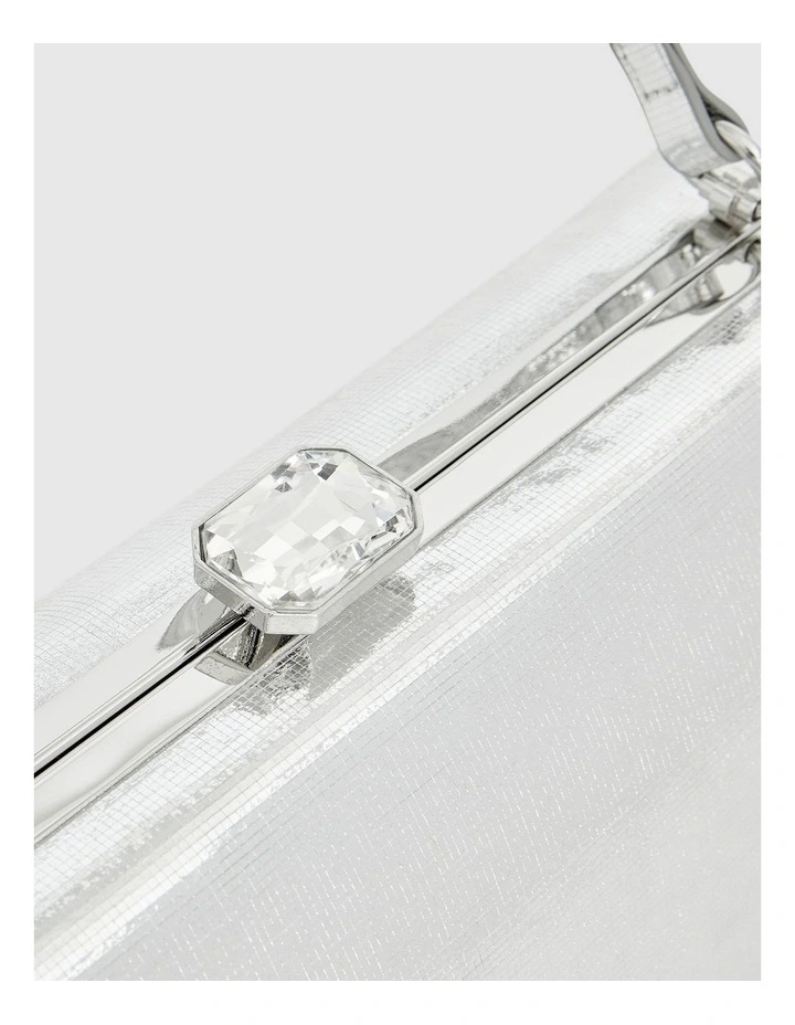 Delsie Evening Bag in Silver image 4