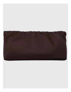 Thea Evening Bag in Chocolate Satin