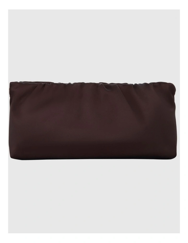 Thea Evening Bag in Chocolate Satin image 1