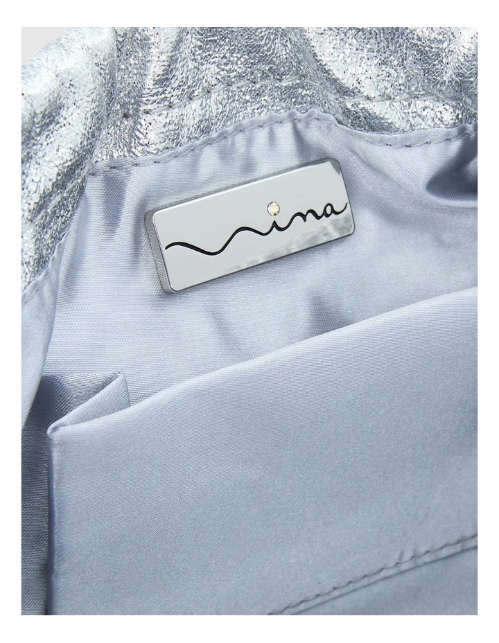 Thea Evening Bag in Silver image 4