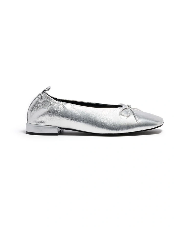 Dolly Ballet Flat In Silver image 1