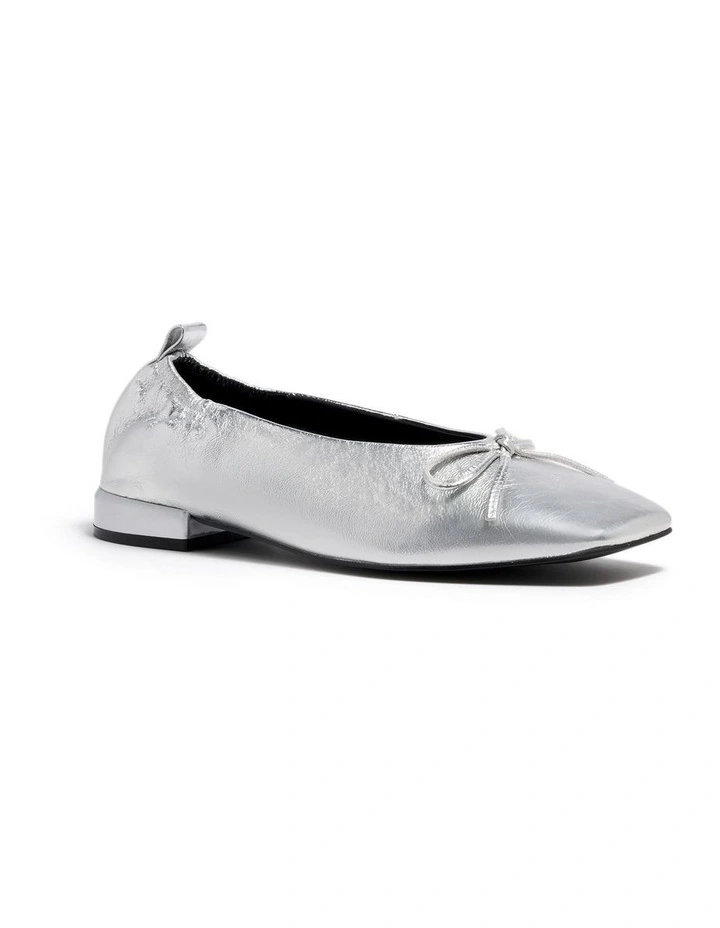 Dolly Ballet Flat In Silver image 2