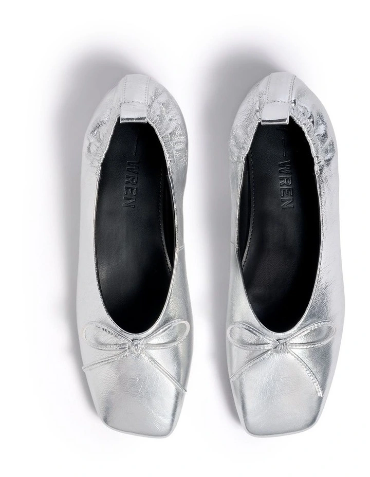 Dolly Ballet Flat In Silver image 3