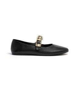 Rose Ballet Flat In Black