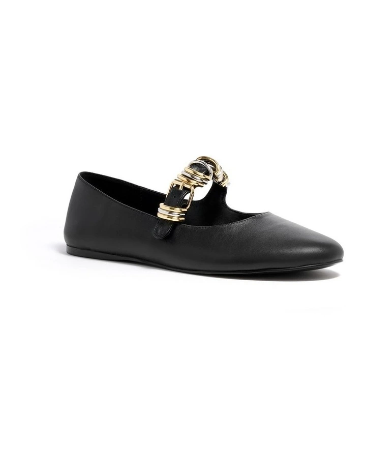 Rose Ballet Flat In Black image 2