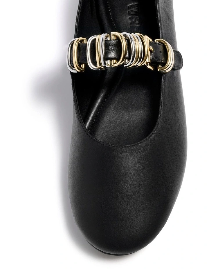 Rose Ballet Flat In Black image 4