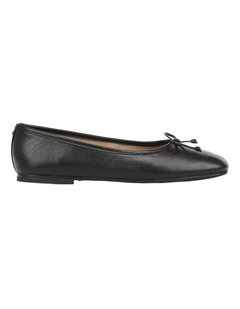 Alie Ballet Flats in Black Leather