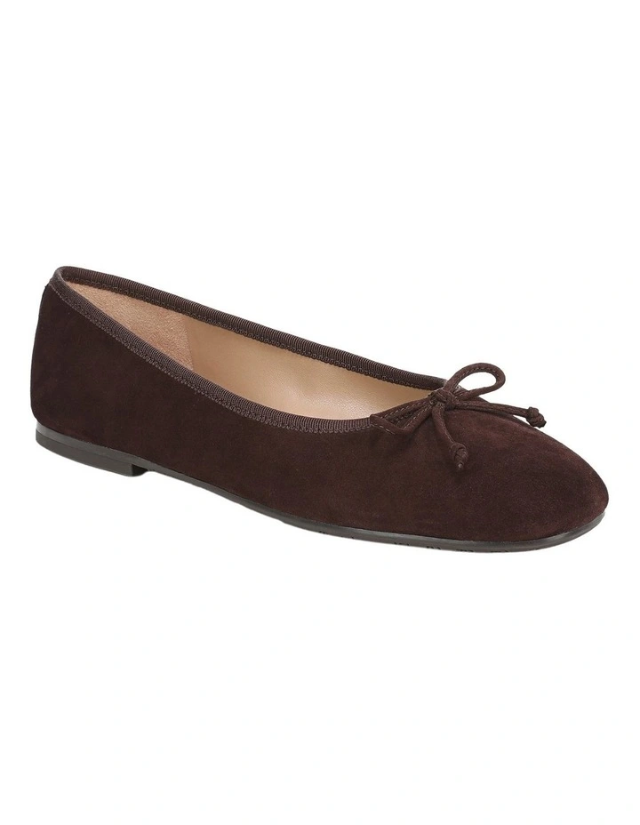 Alie Ballet Flats in Cafe Noir Suede image 2
