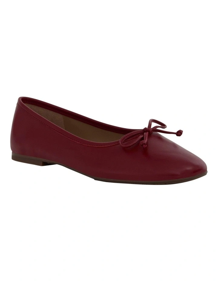 Alie Ballet Flats in Deep Scarlet Leather image 2