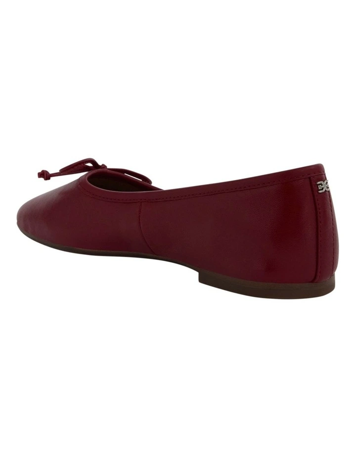 Alie Ballet Flats in Deep Scarlet Leather image 3