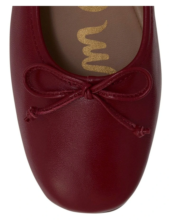 Alie Ballet Flats in Deep Scarlet Leather image 4