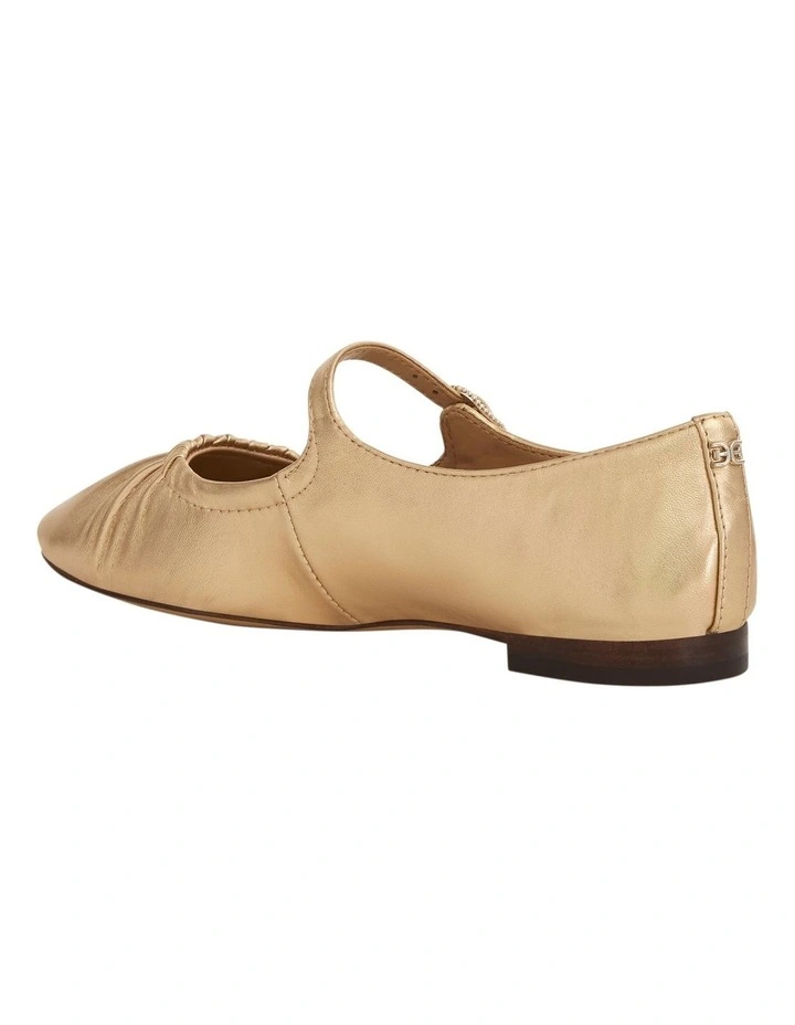 Micah Ballet Flats in Gold Quartz Leather image 3