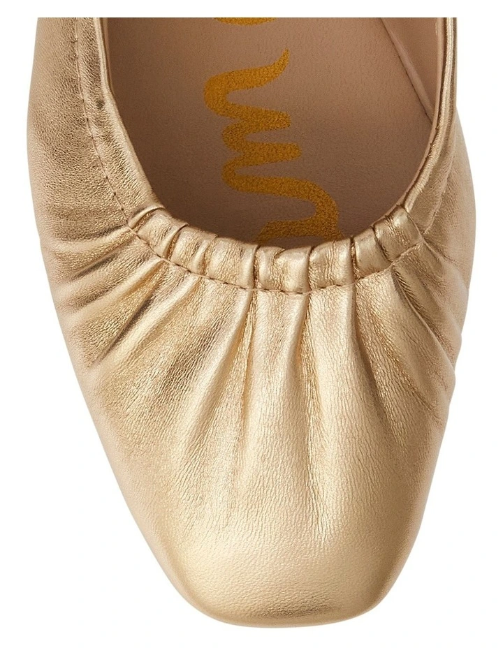 Micah Ballet Flats in Gold Quartz Leather image 4