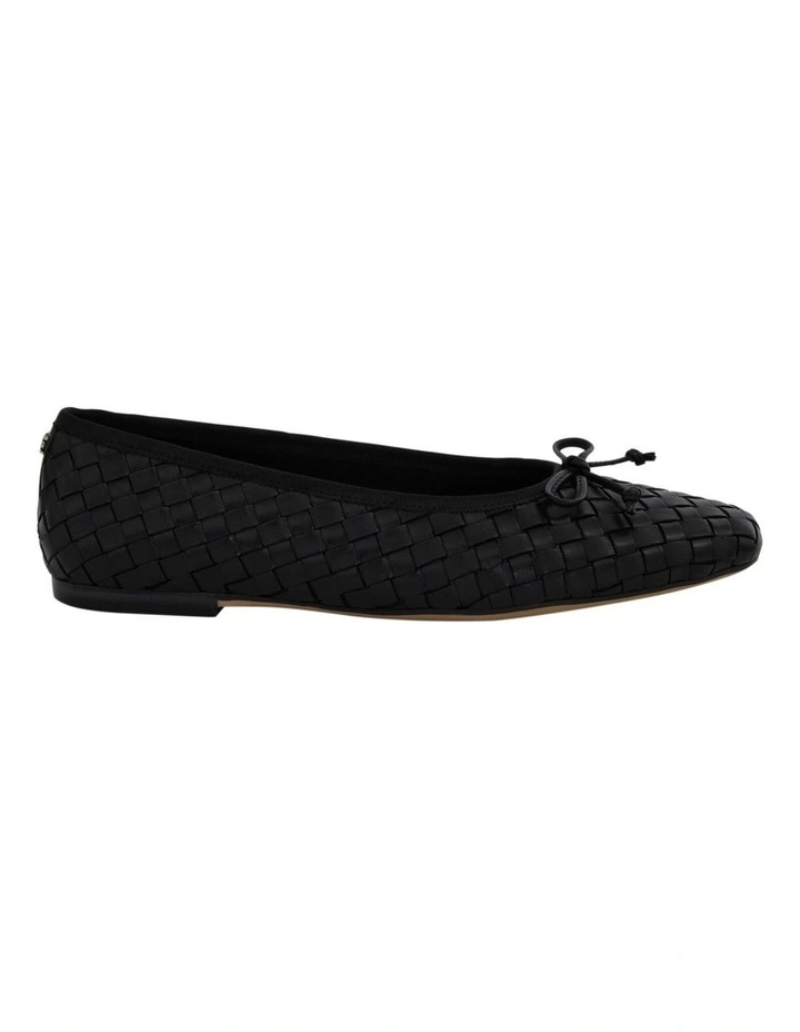 Ruthie Ballet Flats in Black Leather image 1