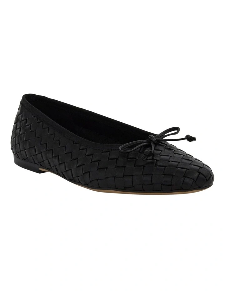 Ruthie Ballet Flats in Black Leather image 2