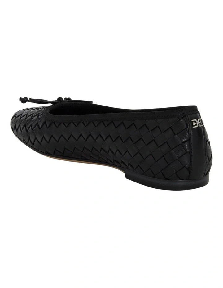 Ruthie Ballet Flats in Black Leather image 3