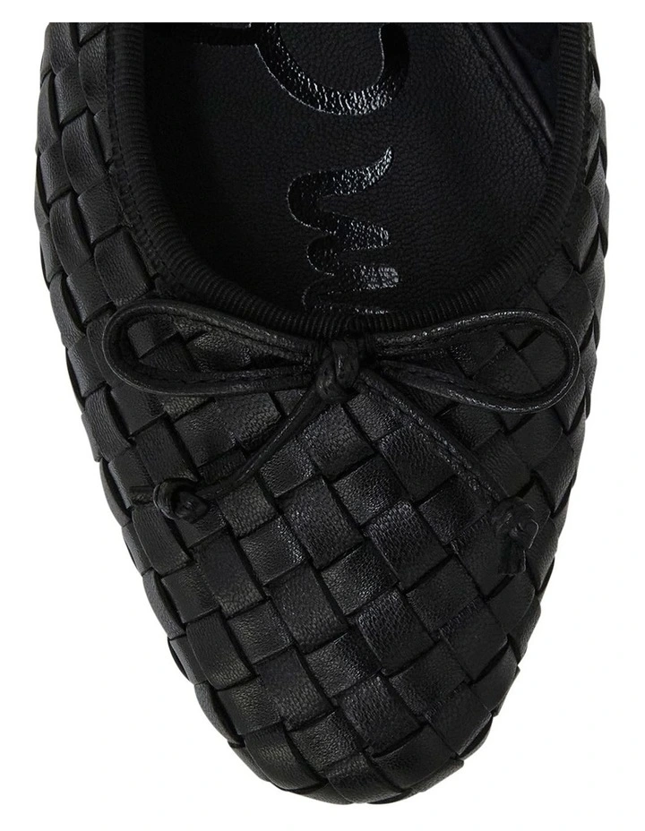 Ruthie Ballet Flats in Black Leather image 4