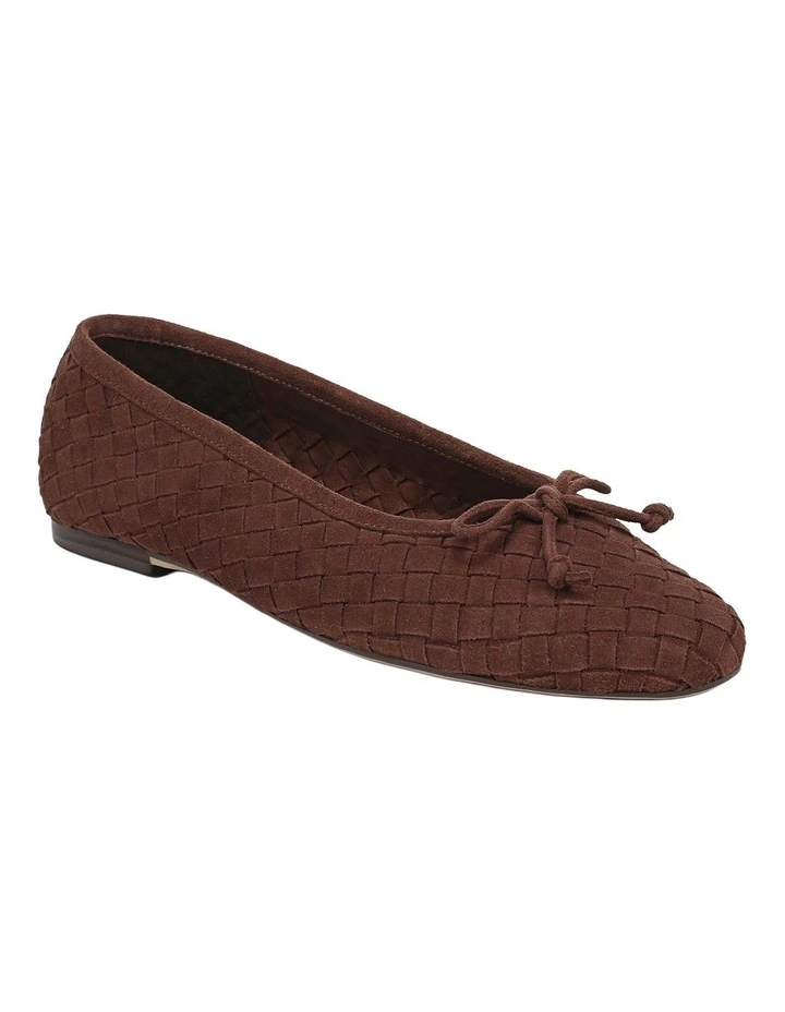 Ruthie Ballet Flats in Java Brown Suede image 2