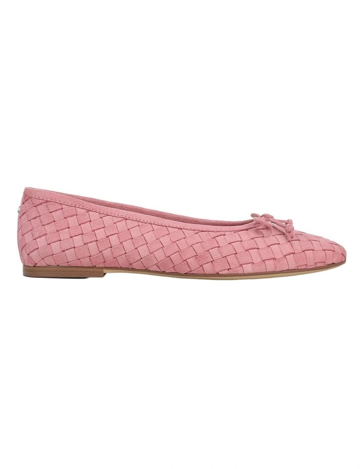 Ruthie Ballet Flats in Silk Rose Suede image 1