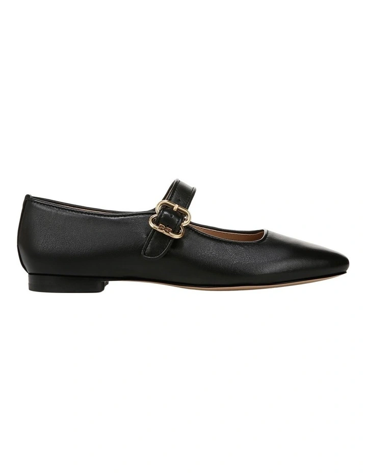 Michaela Flat Shoes in Black Leather image 1
