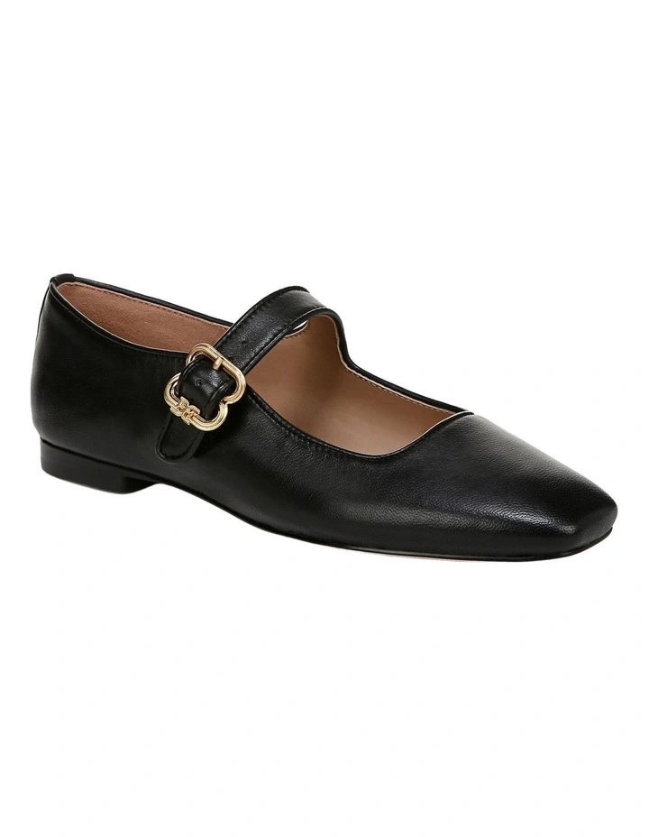 Michaela Flat Shoes in Black Leather image 2