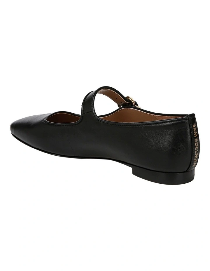 Michaela Flat Shoes in Black Leather image 3