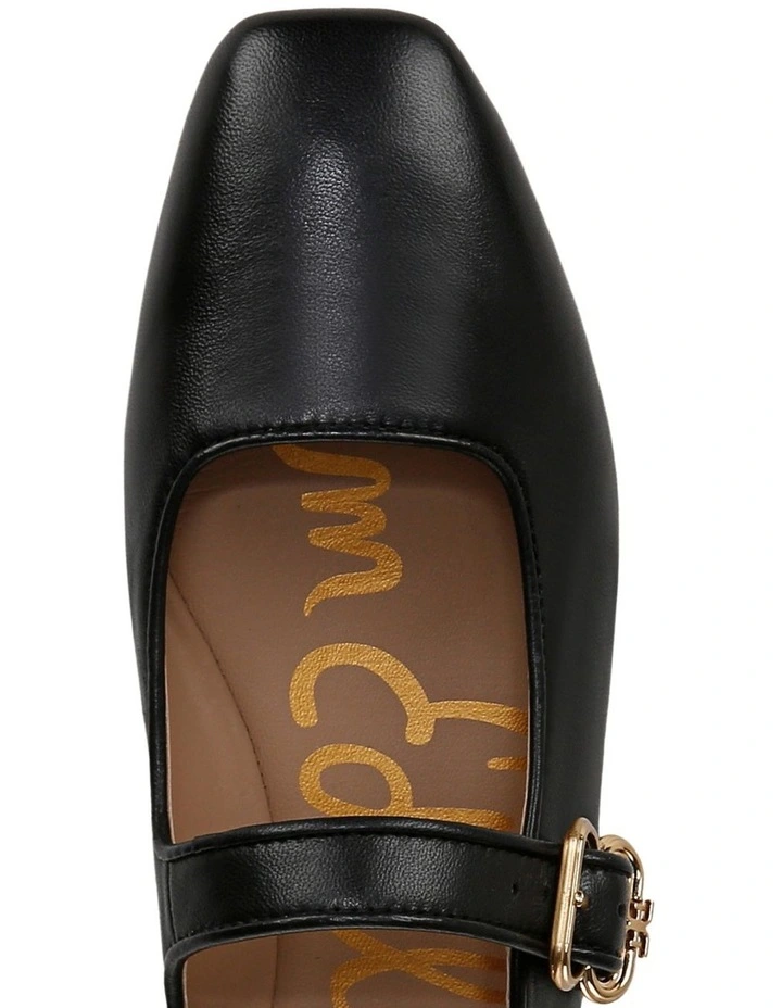 Michaela Flat Shoes in Black Leather image 4
