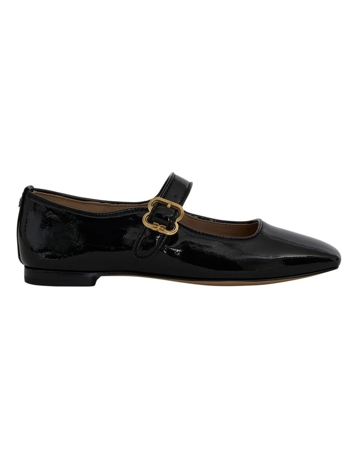 Michaela Flat Shoes in Black Patent image 1