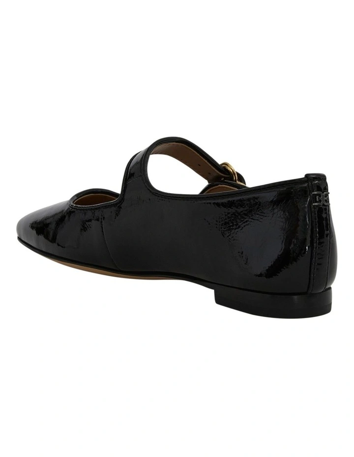 Michaela Flat Shoes in Black Patent image 3