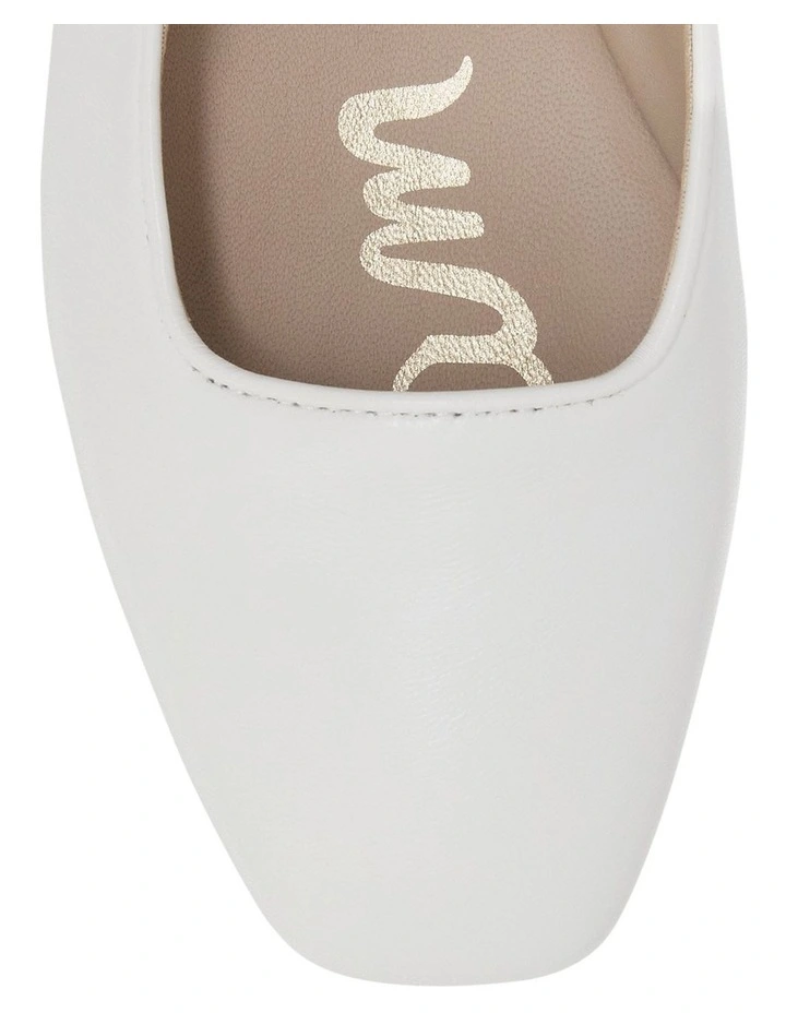 Michaela Flat Shoes in Bright White Leather image 4