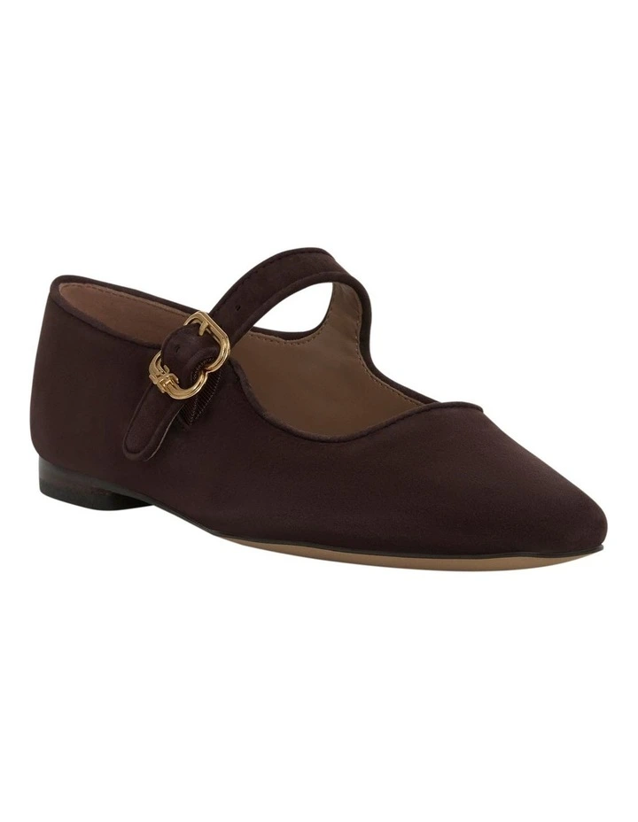 Michaela Flat Shoes in Cafe Noir Suede image 2