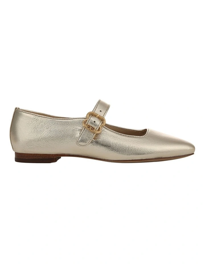 Michaela Flat Shoes in Gold Leaf Leather image 1