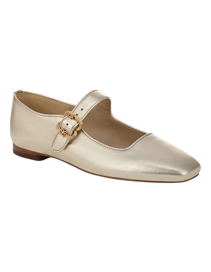 Michaela Flat Shoes in Gold Leaf Leather image 2