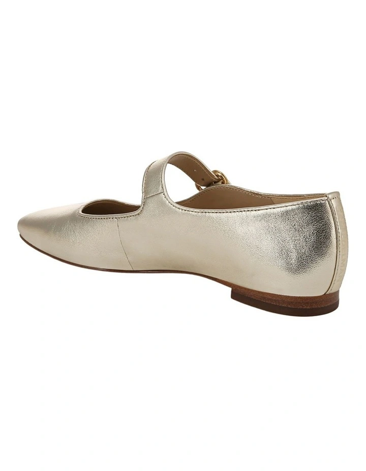 Michaela Flat Shoes in Gold Leaf Leather image 3