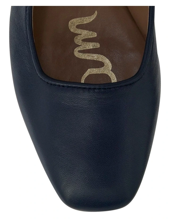 Michaela Flat Shoes in Hudson Navy Leather image 4