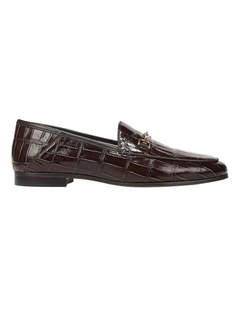 Loraine Loafers in Amaro Brown Croc