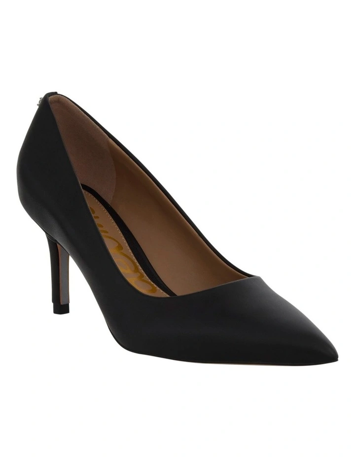 Vienna Heeled Shoes in Black Leather image 2