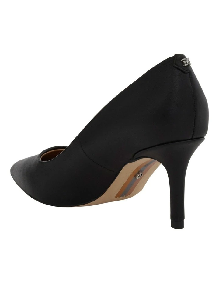 Vienna Heeled Shoes in Black Leather image 3