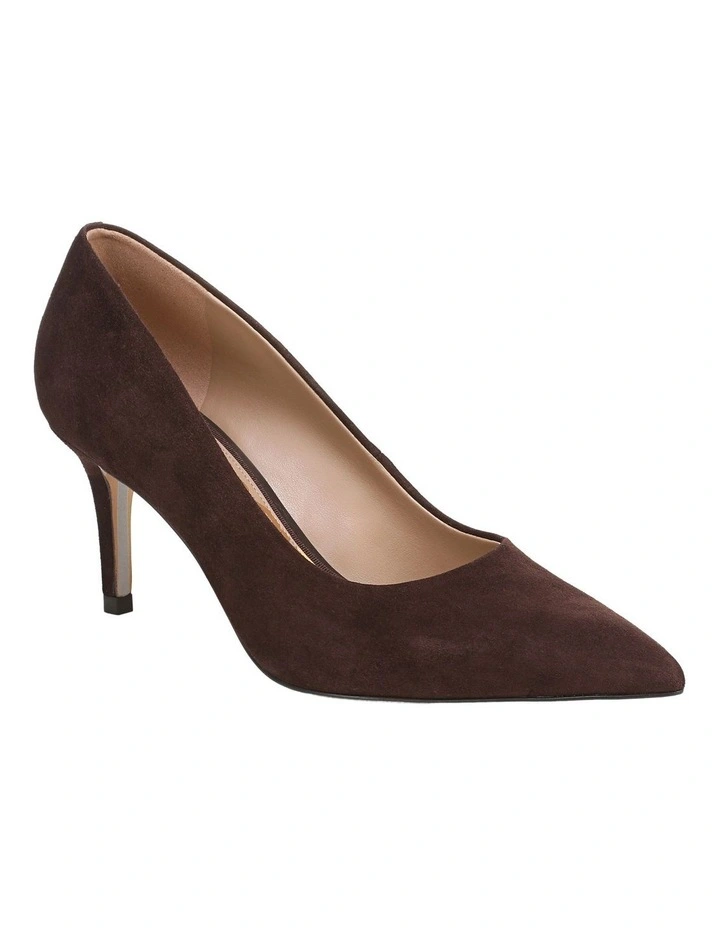 Vienna Heeled Shoes in Cafe Noir Suede image 2